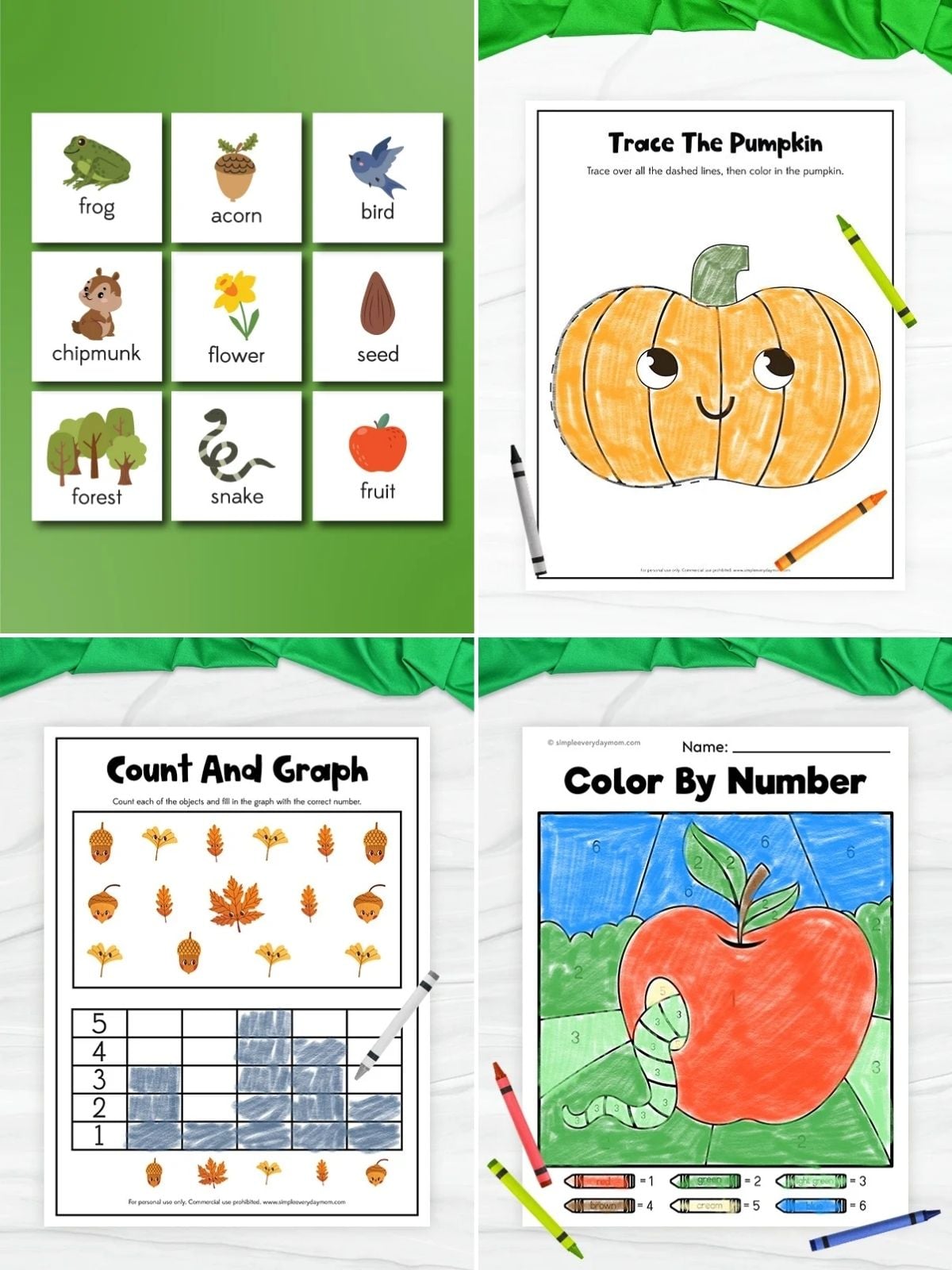 collage image of Fun Autumn Printables