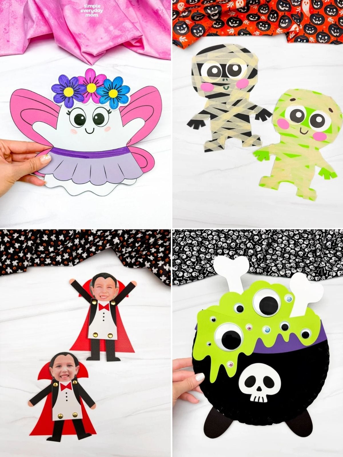 collage image of Halloween Character Crafts