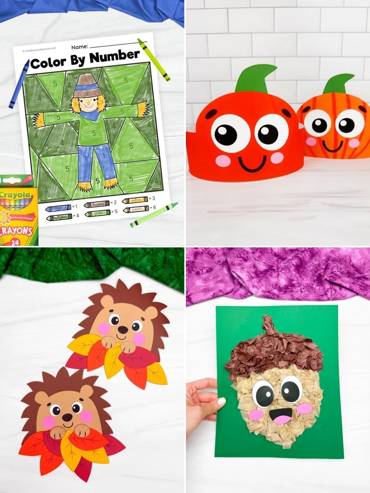 collage image of Hands-On Fall Crafts