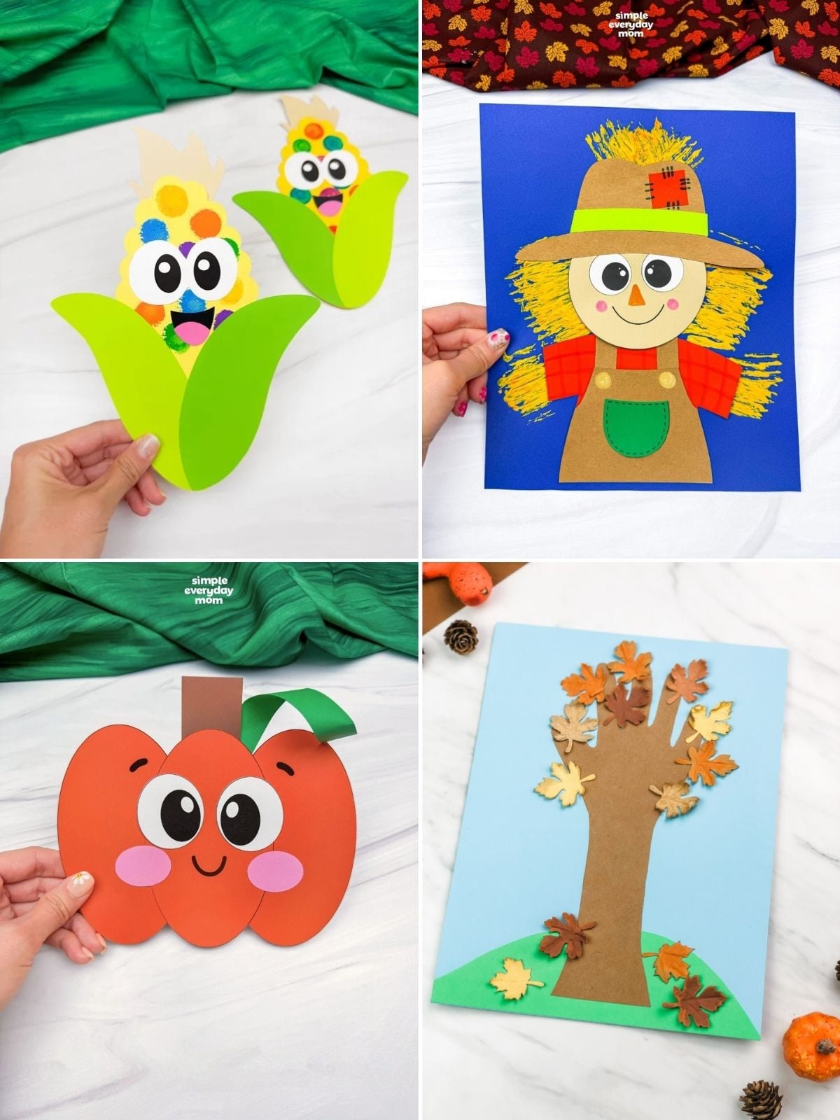 collage image of Harvest Themed Crafts
