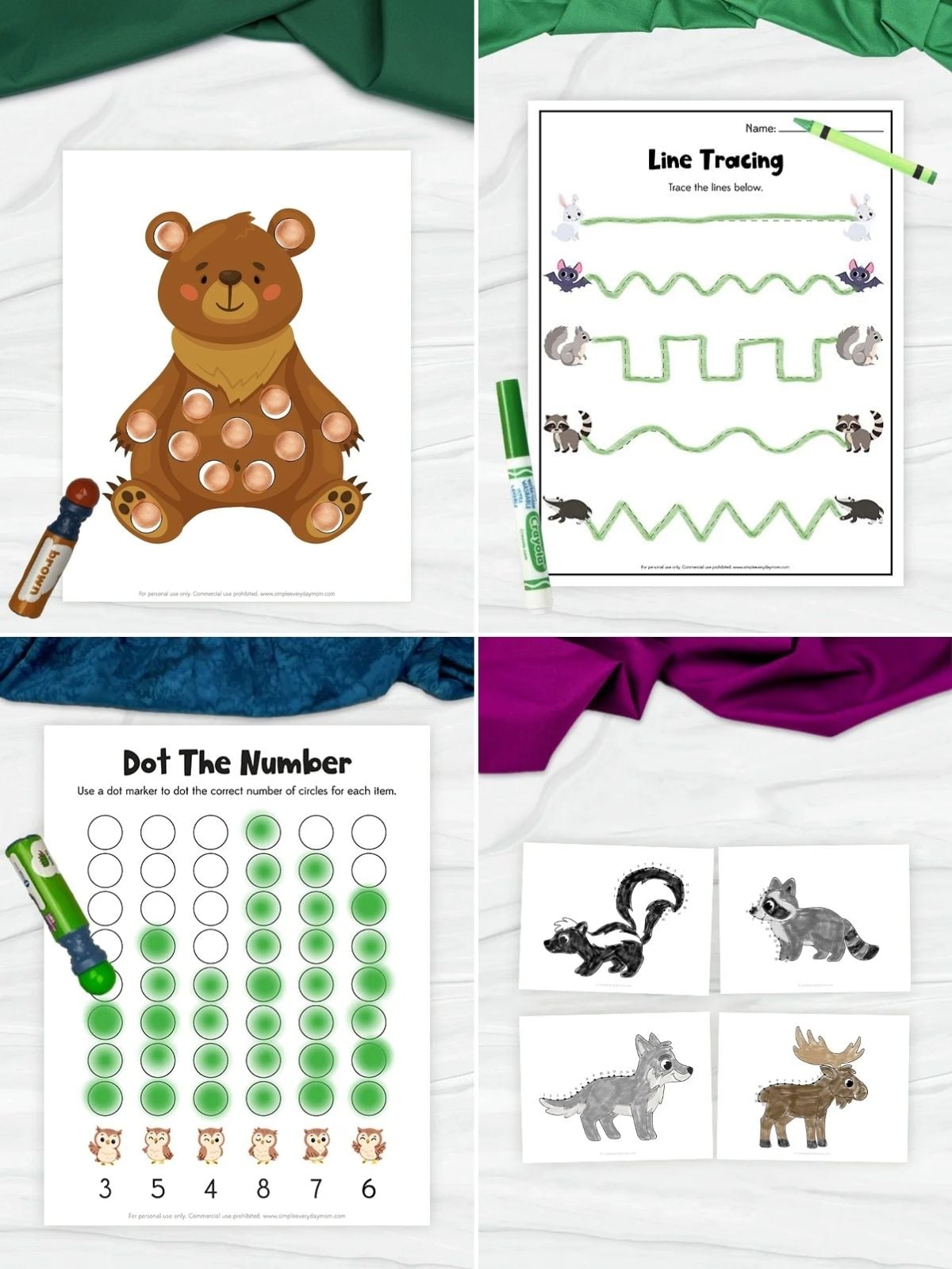 collage image of Nature Themed Printables
