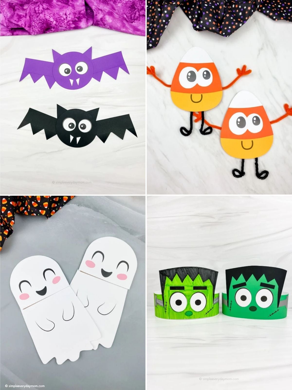 collage image of Not-So-Scary October Craft Ideas