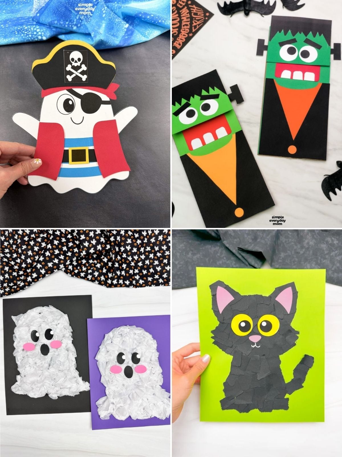 collage image of Spooky Character Crafts