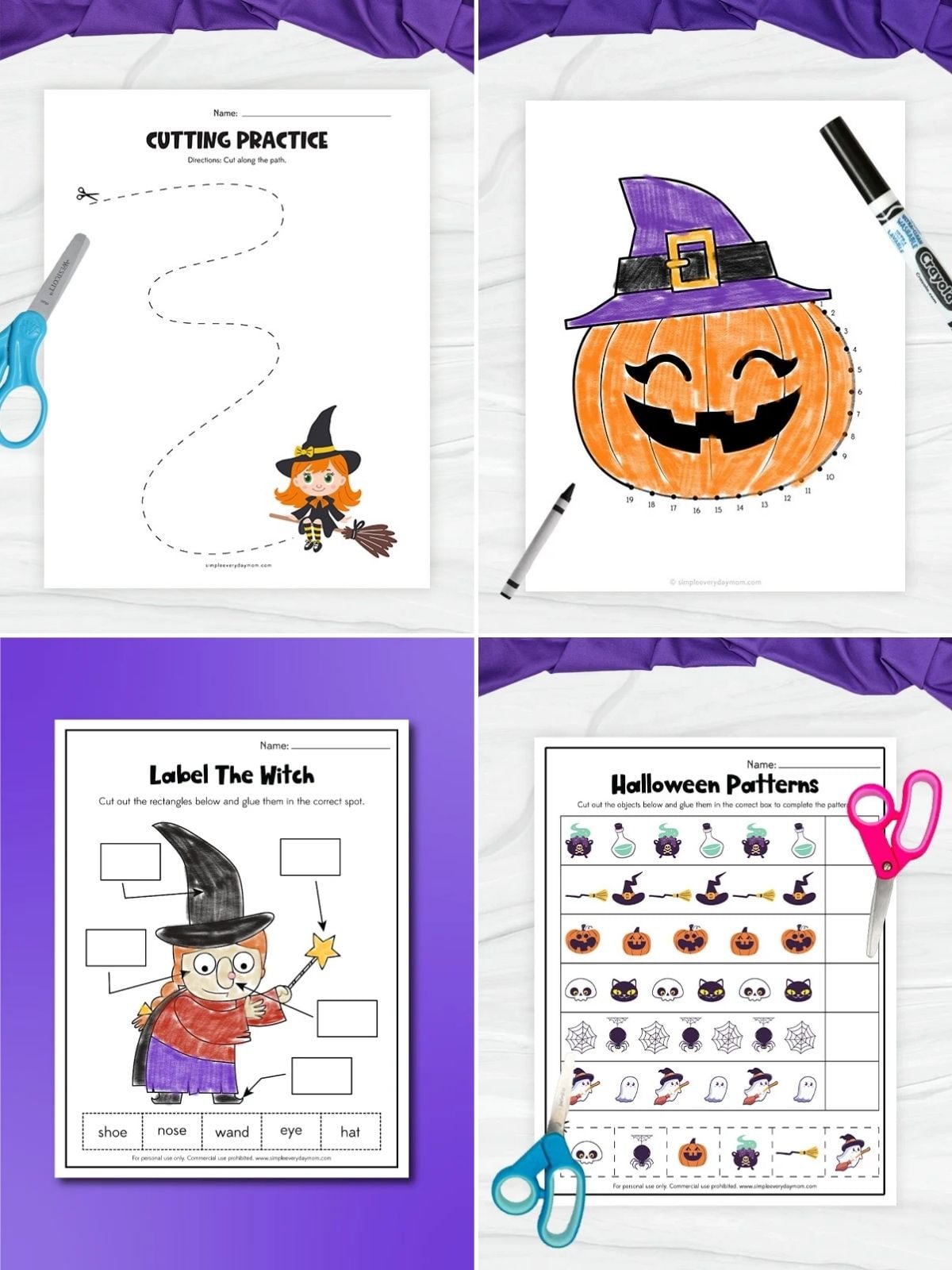 collage image of Classic Spooky Season Printables