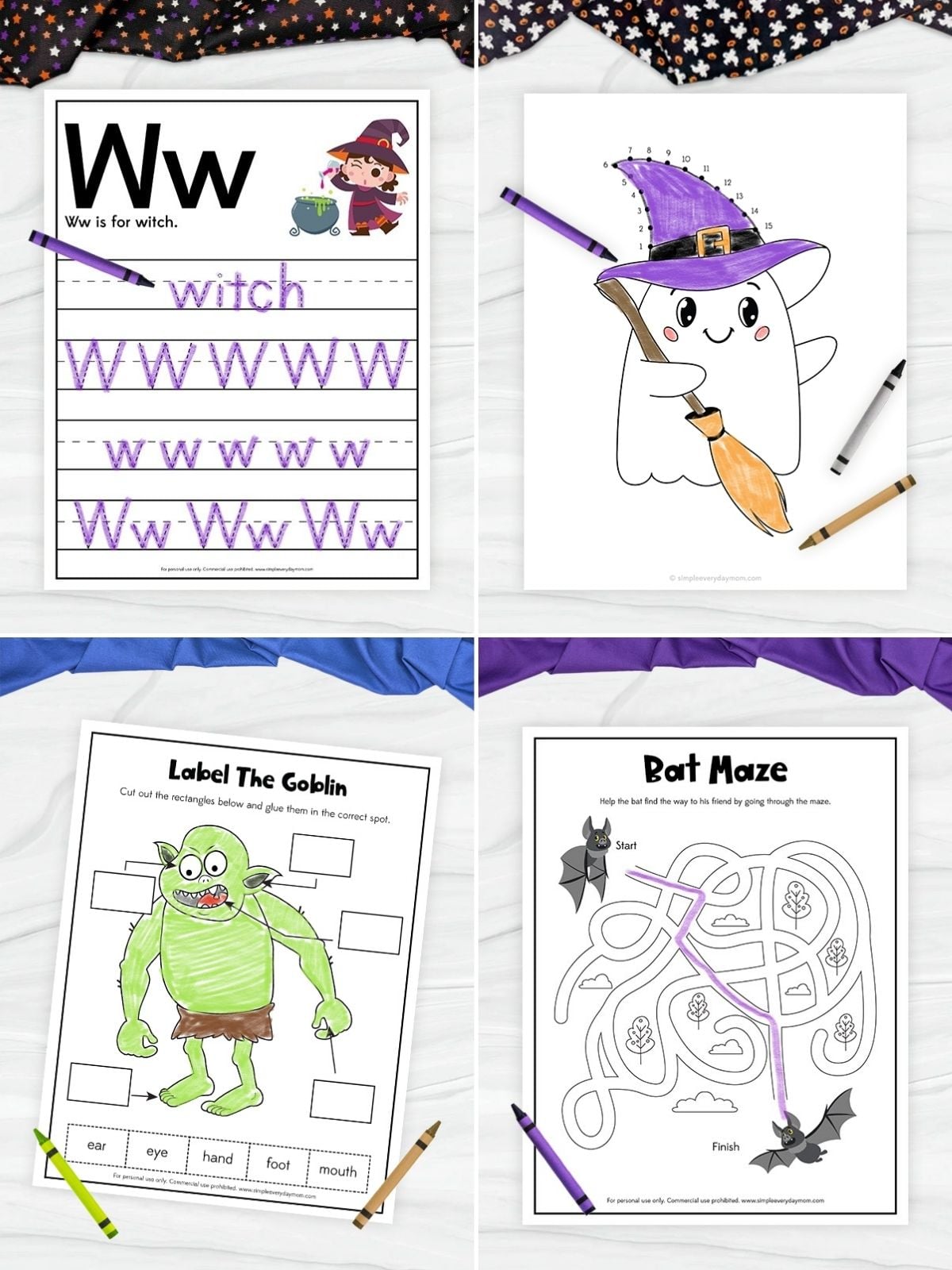 collage image of Spooky Season Printables