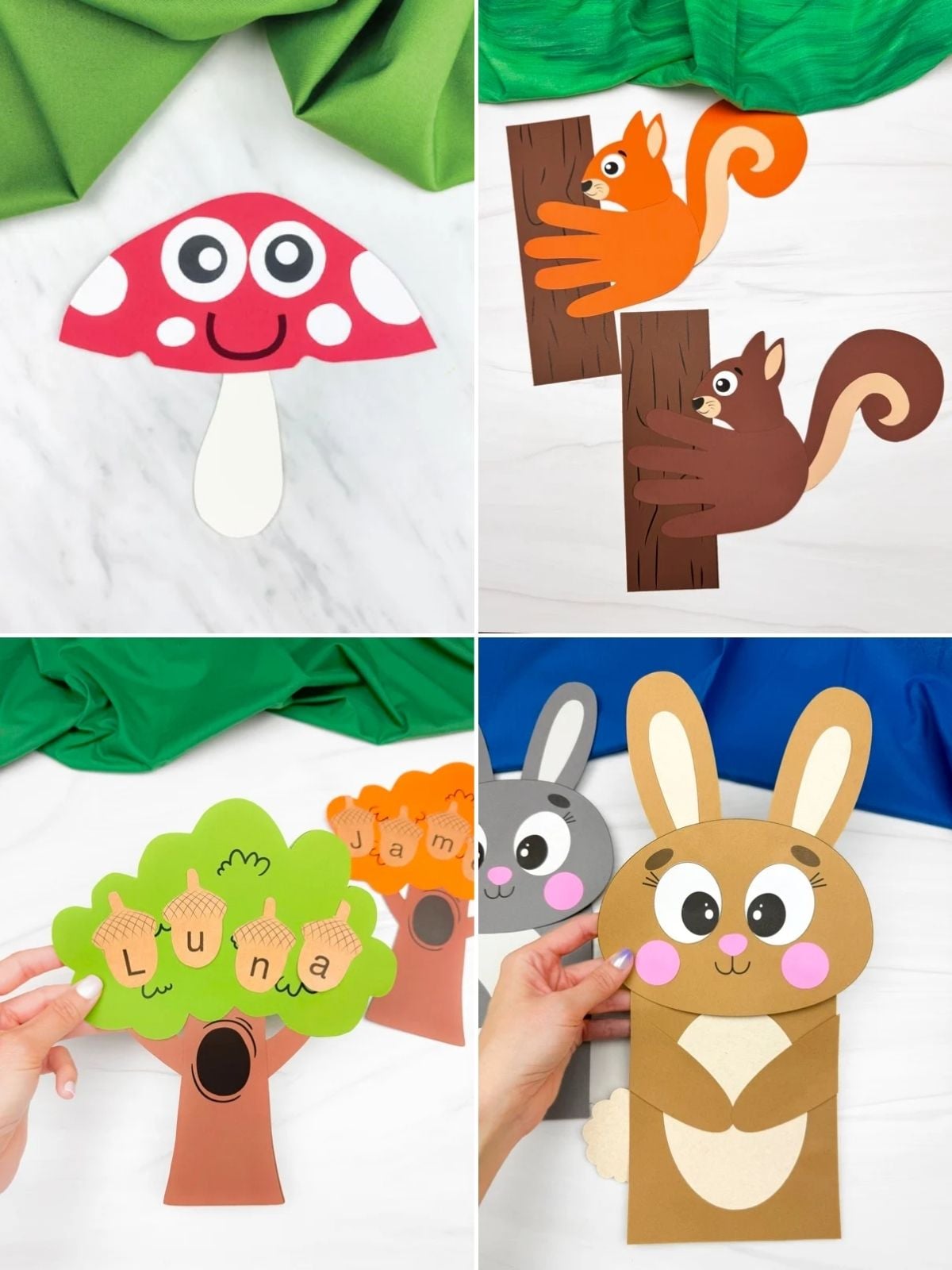 collage image of Woodland Nature Crafts