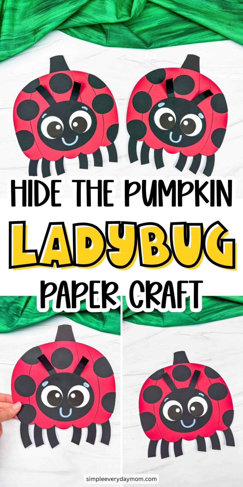 Ladybug Pumpkin Disguise Craft for Kids [Free PDF Template]