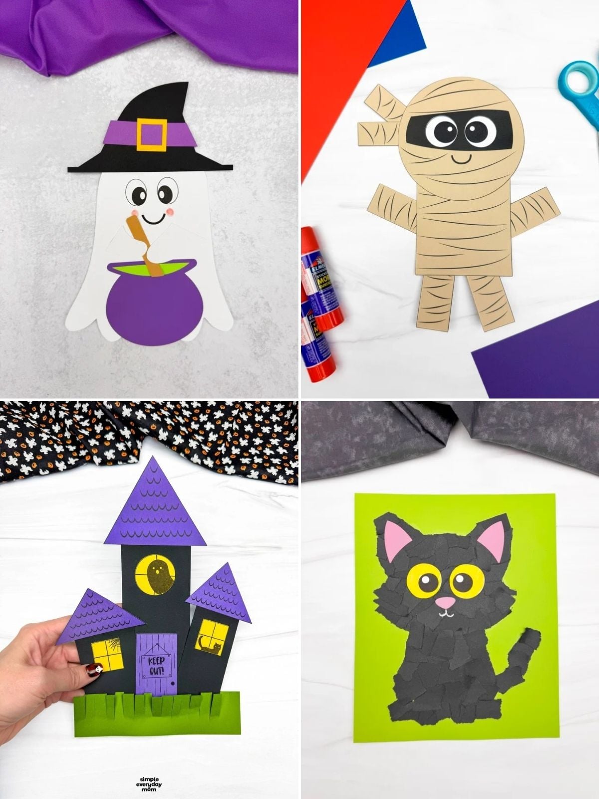 collage image of Easy Crafts for Halloween