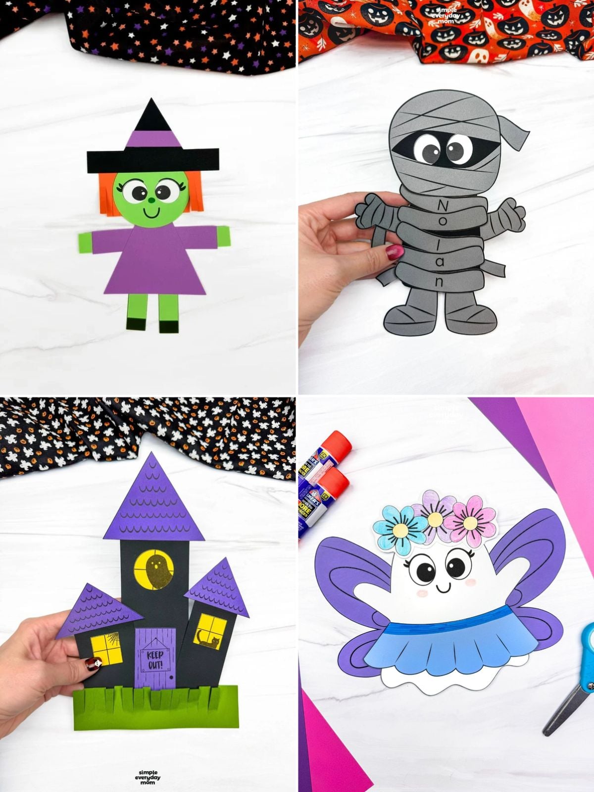 collage image of Fun Halloween Crafts For Kids