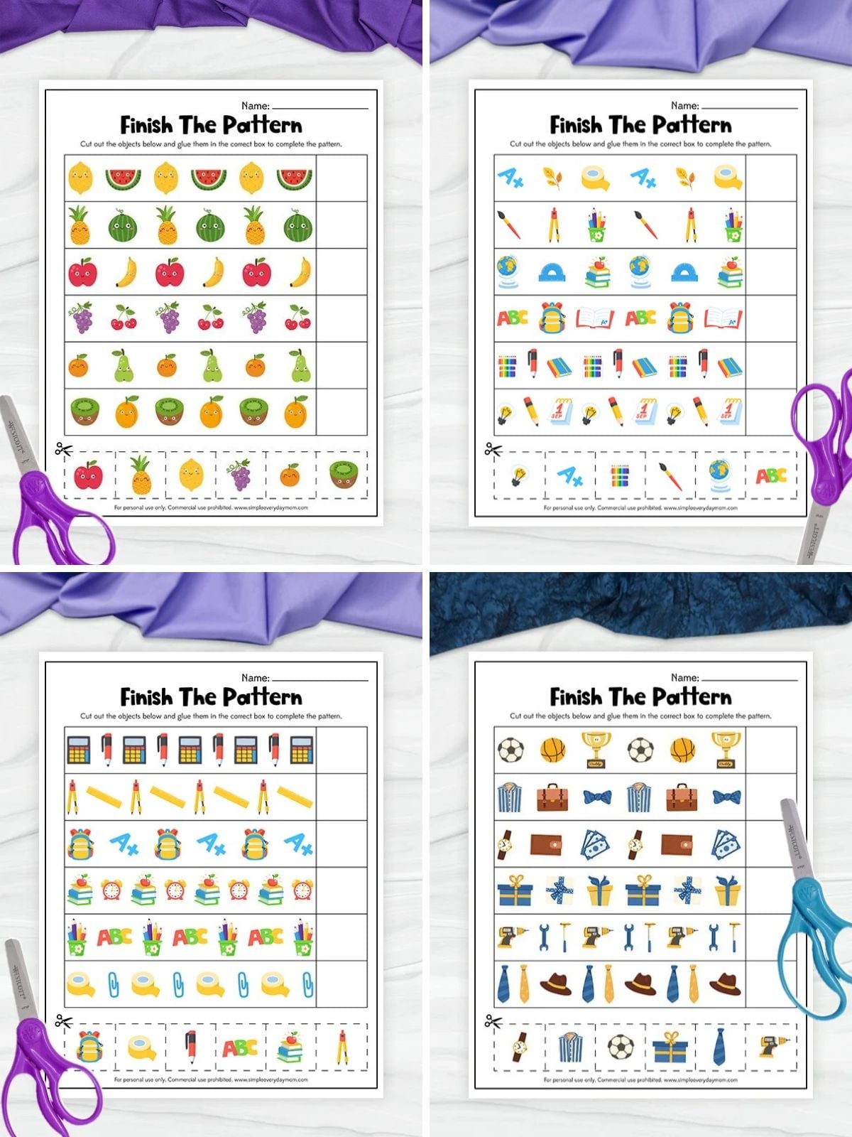 collage image of Fun Pattern Pages for Kids