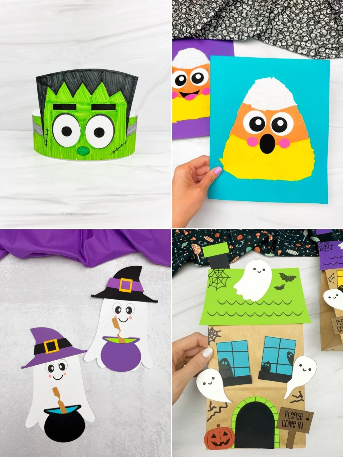 collage image of Halloween Paper Crafts