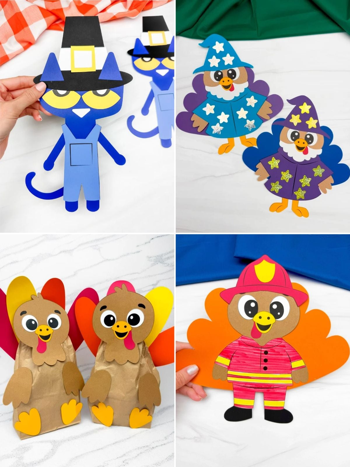 collage image of Hands-On Thanksgiving Crafts