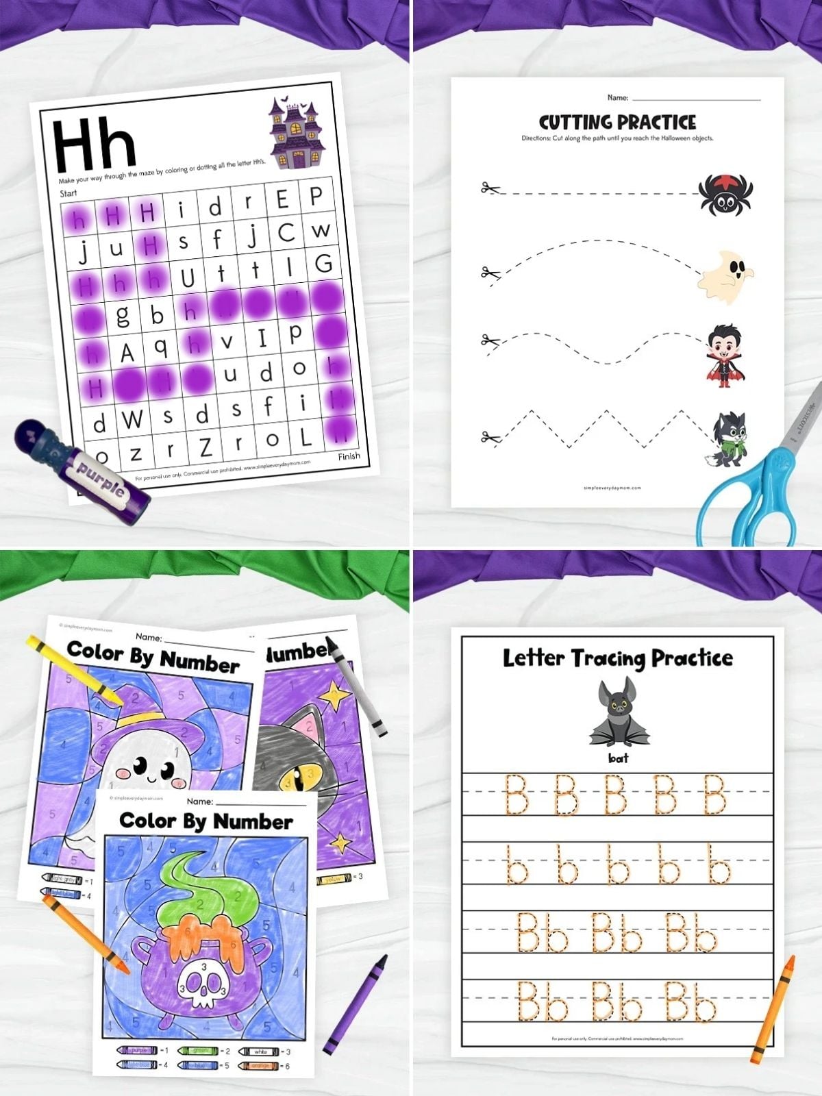 collage image of October Learning Pages