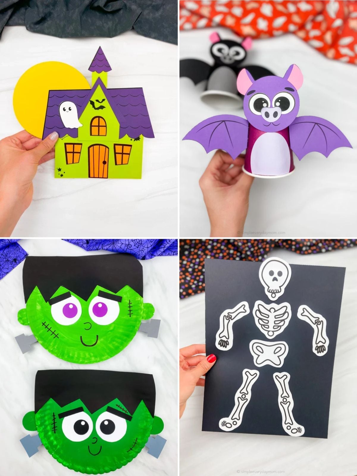 collage image of Spooky Paper Crafts